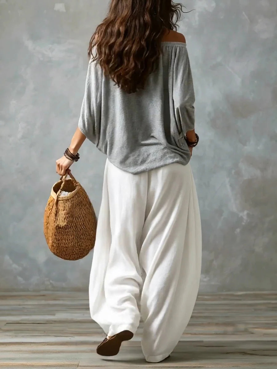 Joryna Asymmetric Palazzo Set