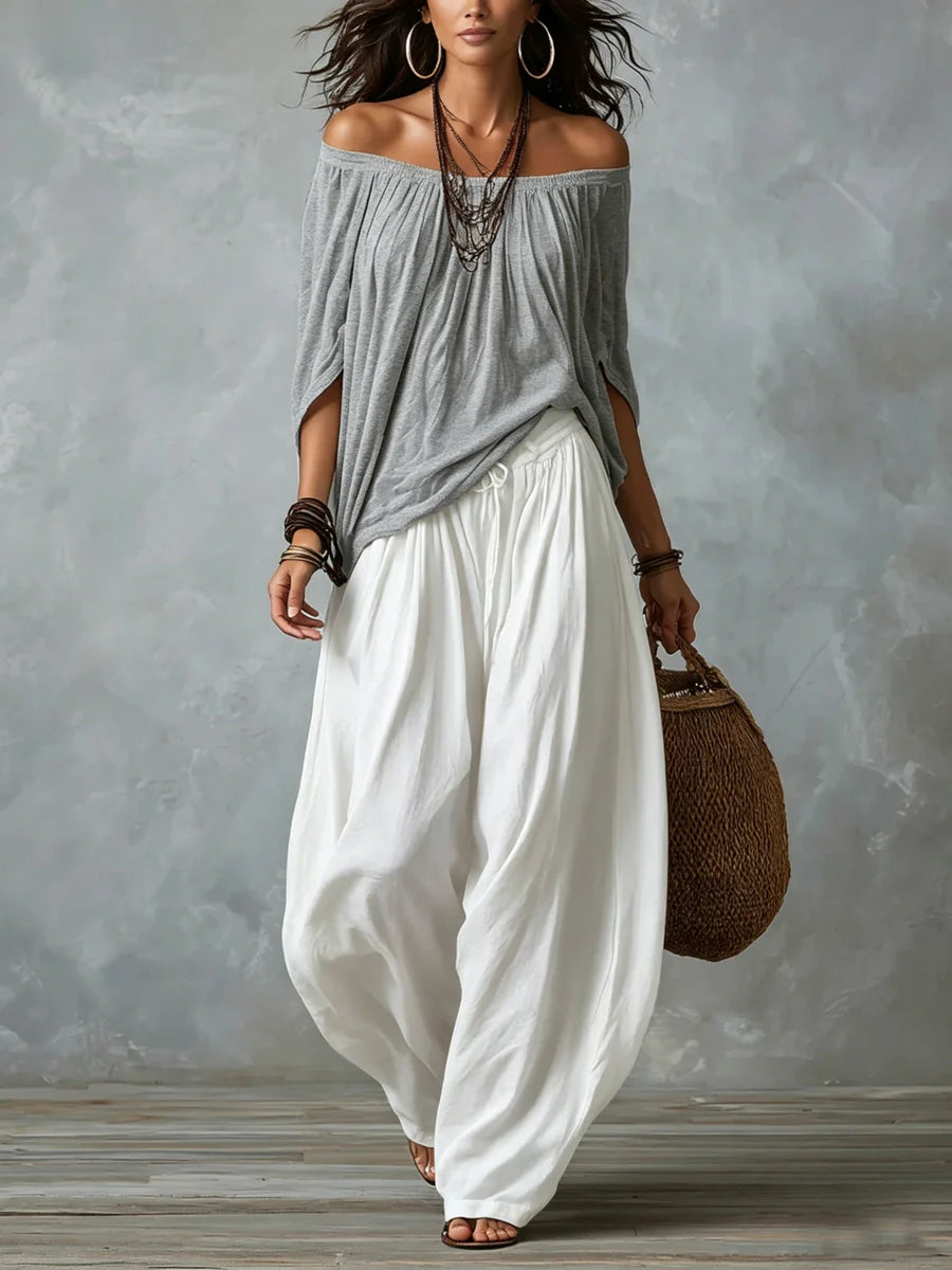 Joryna Asymmetric Palazzo Set