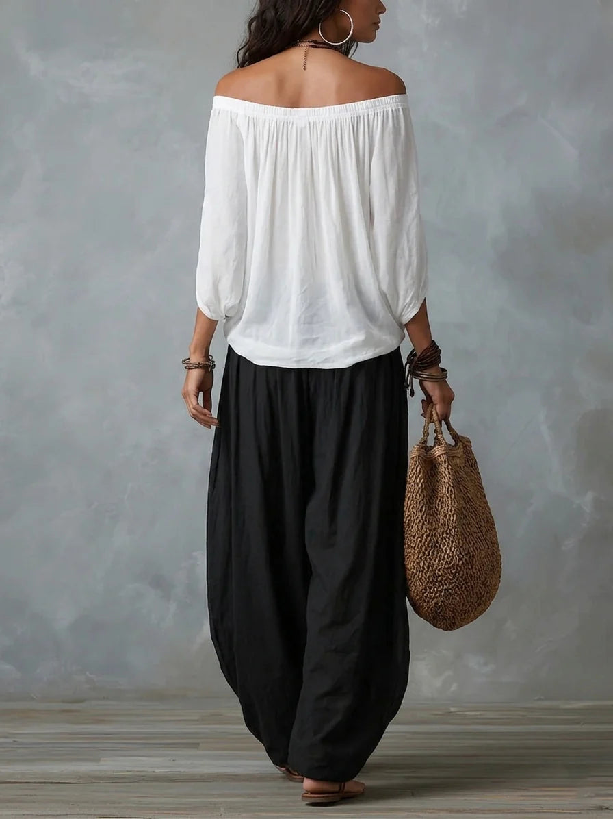 Joryna Asymmetric Palazzo Set