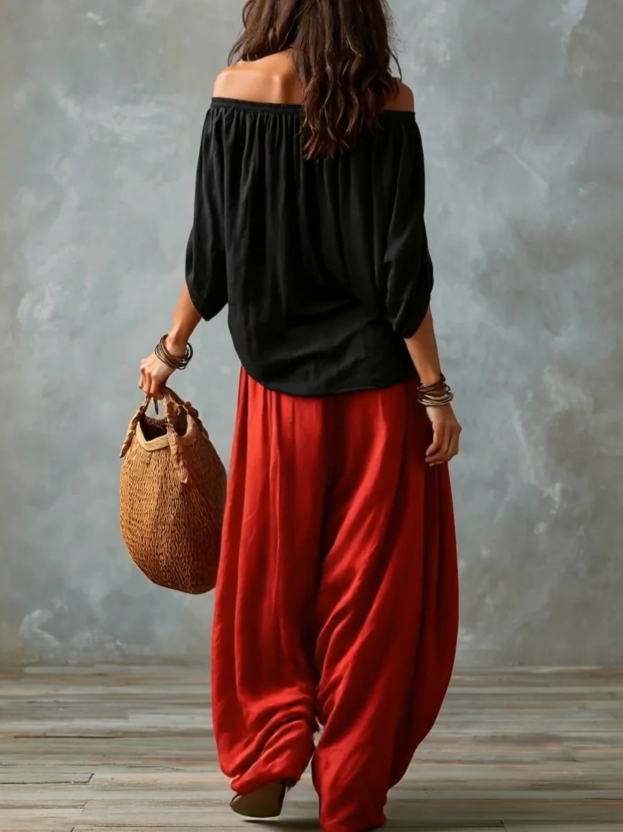 Joryna Asymmetric Palazzo Set