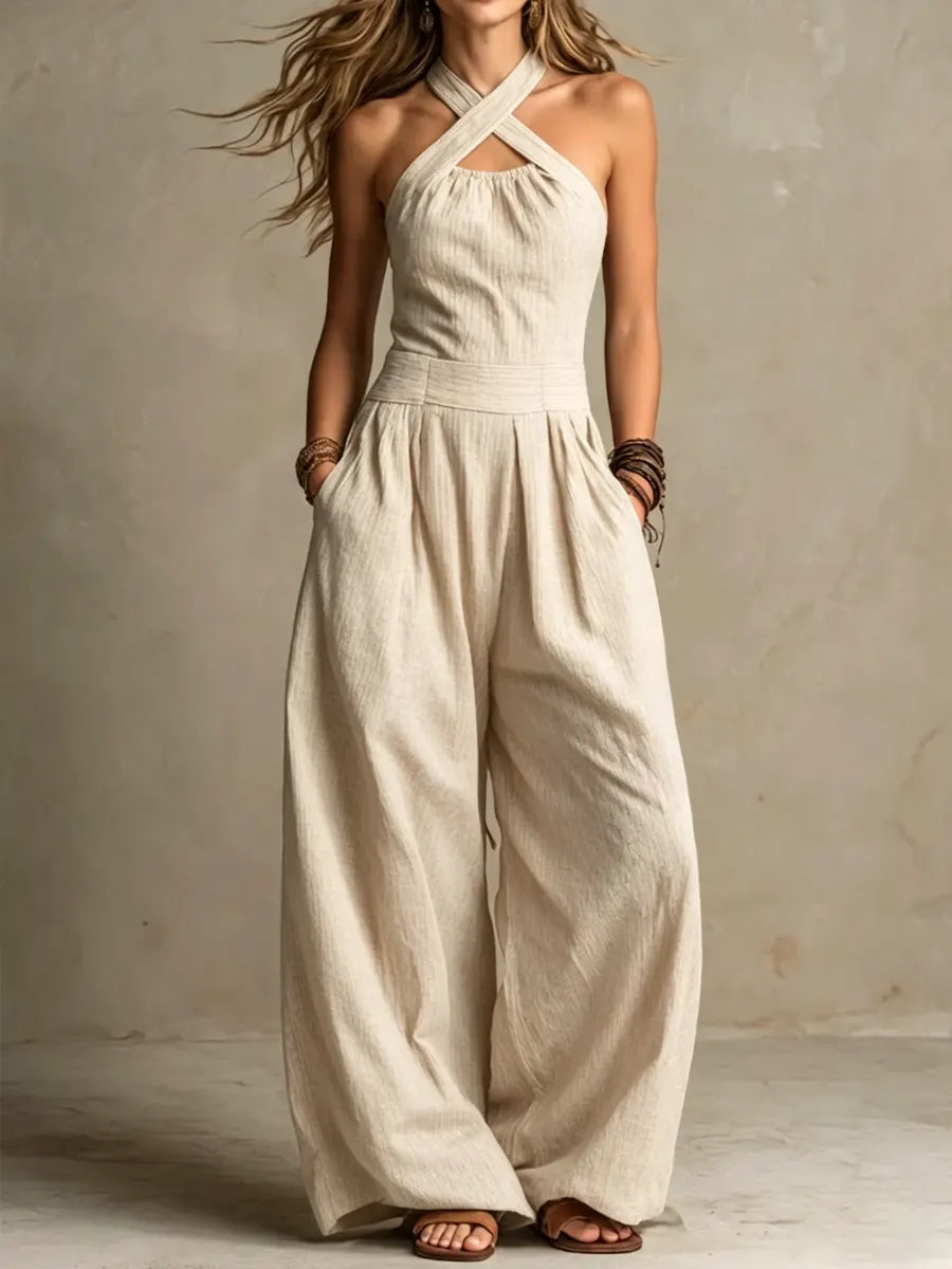Bianca Cross-Neckline Jumpsuit
