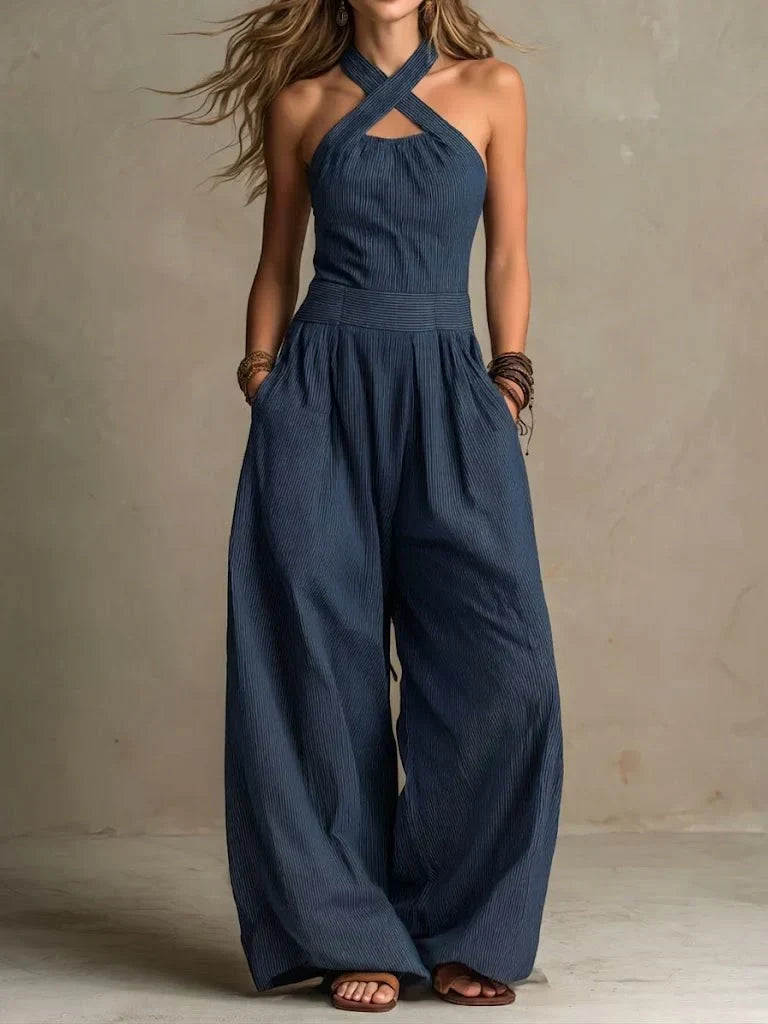 Bianca Cross-Neckline Jumpsuit